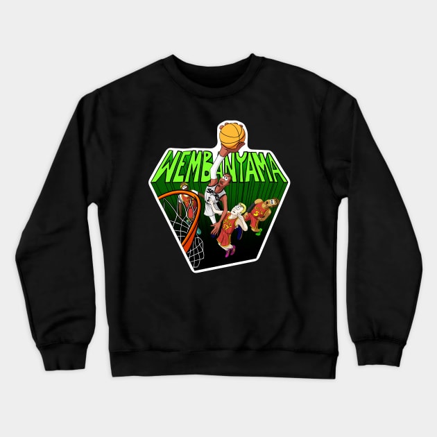 Wemby Monster Dunk Crewneck Sweatshirt by Fighter Guy Studios